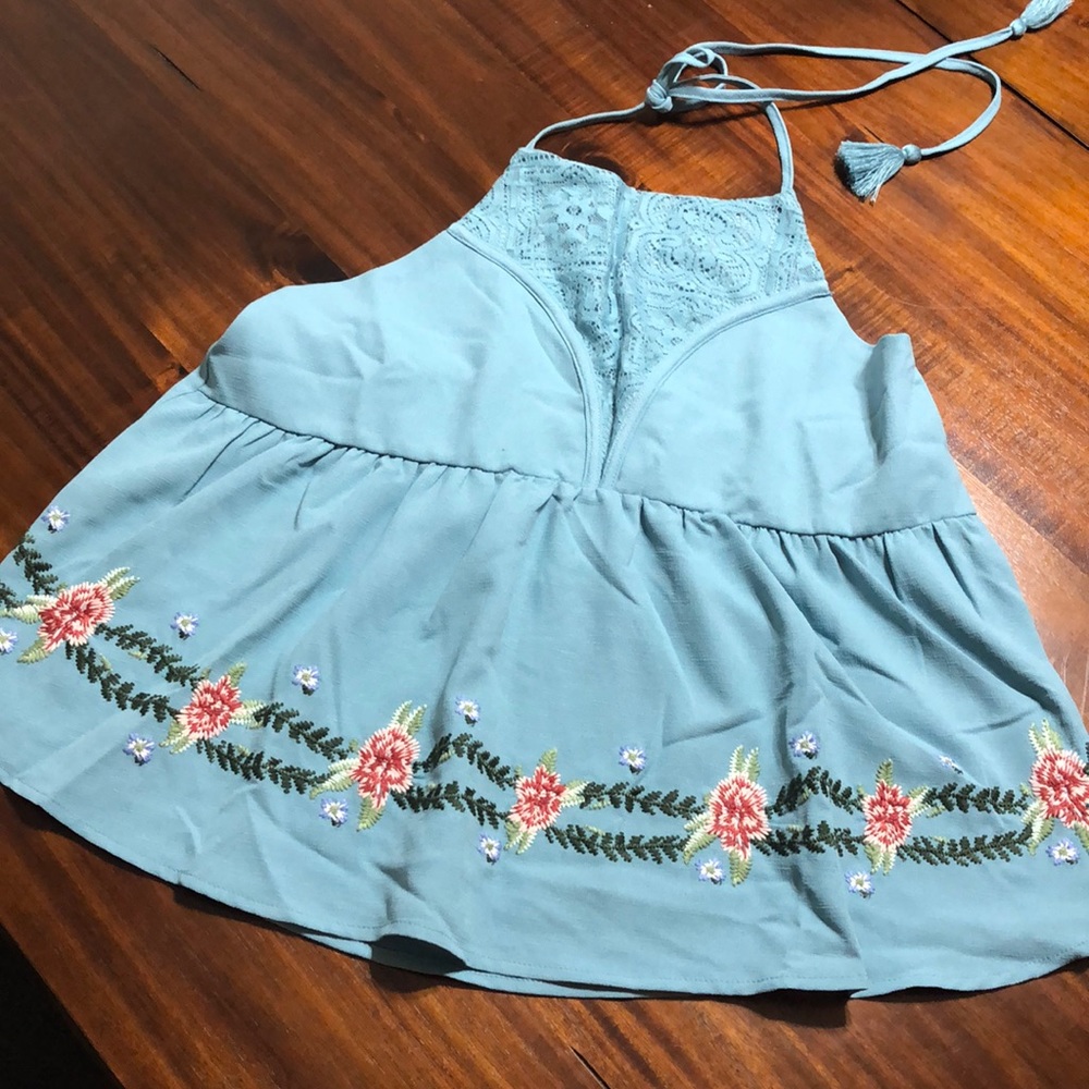 Halter crop top.